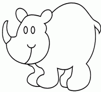  coloriage à dessiner rhinoceros-13