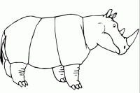  dessin à colorier rhinoceros-2