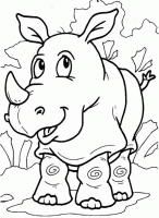  dessin en ligne rhinoceros-4