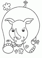  dessin à colorier rhinoceros-9