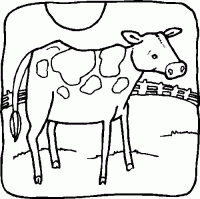  coloriage à dessiner vache-14