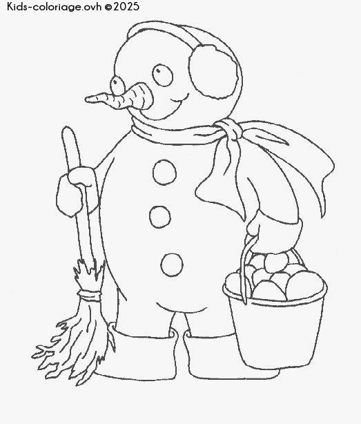 Coloriage à imprimer bonhomme-de-neige-11