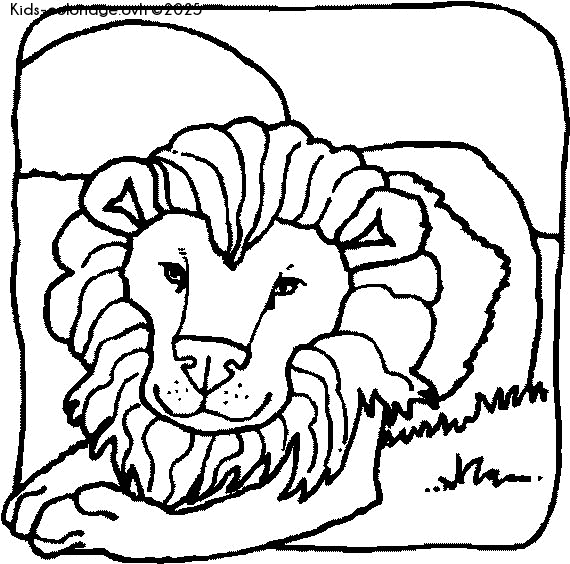 Coloriage à imprimer lion4