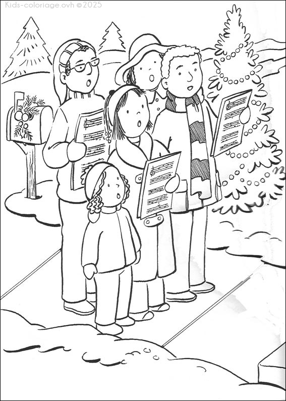 Coloriage à imprimer chanson-noel