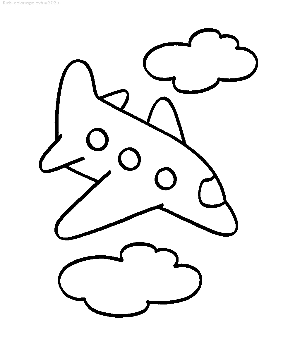 Coloriage à imprimer avion