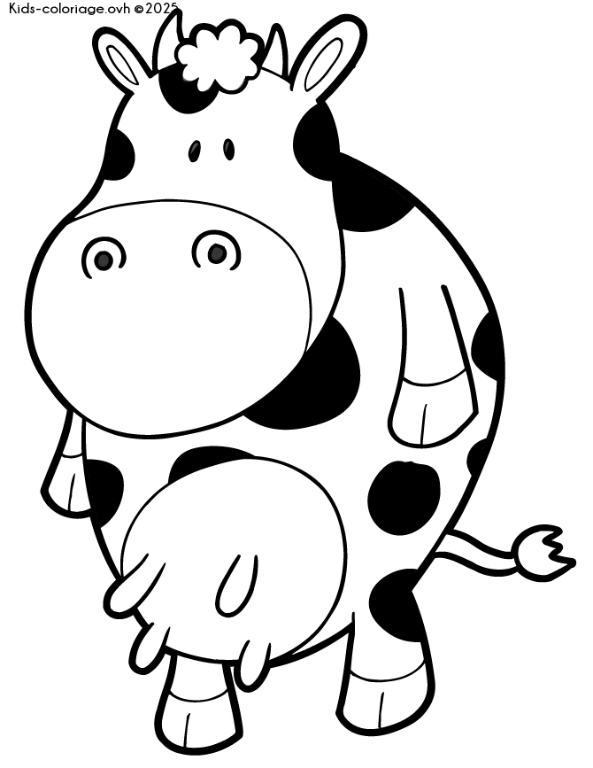 Coloriage à imprimer vache16