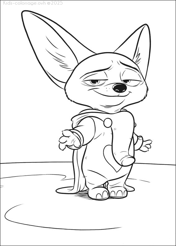 Coloriage à imprimer zootopia-17