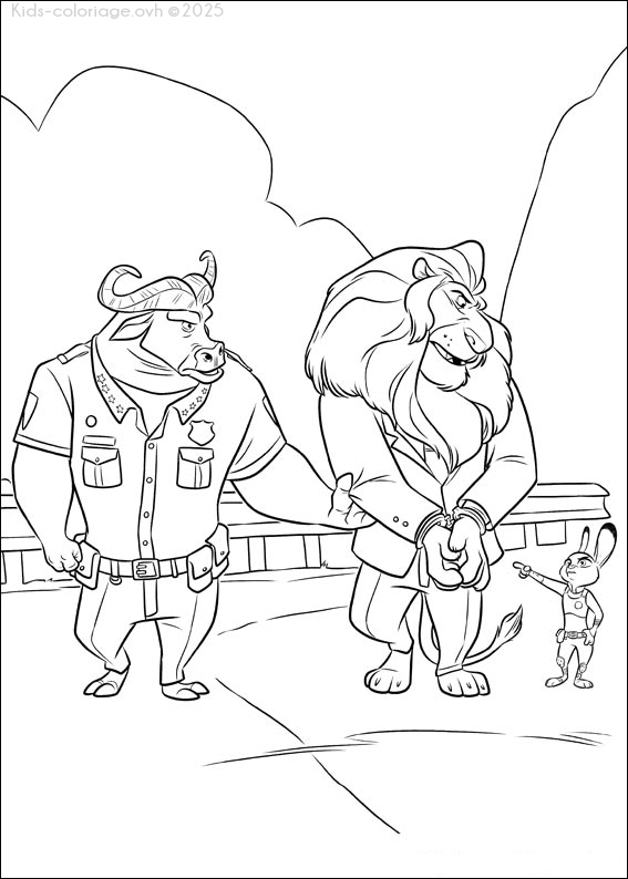 Coloriage à imprimer zootopia-26